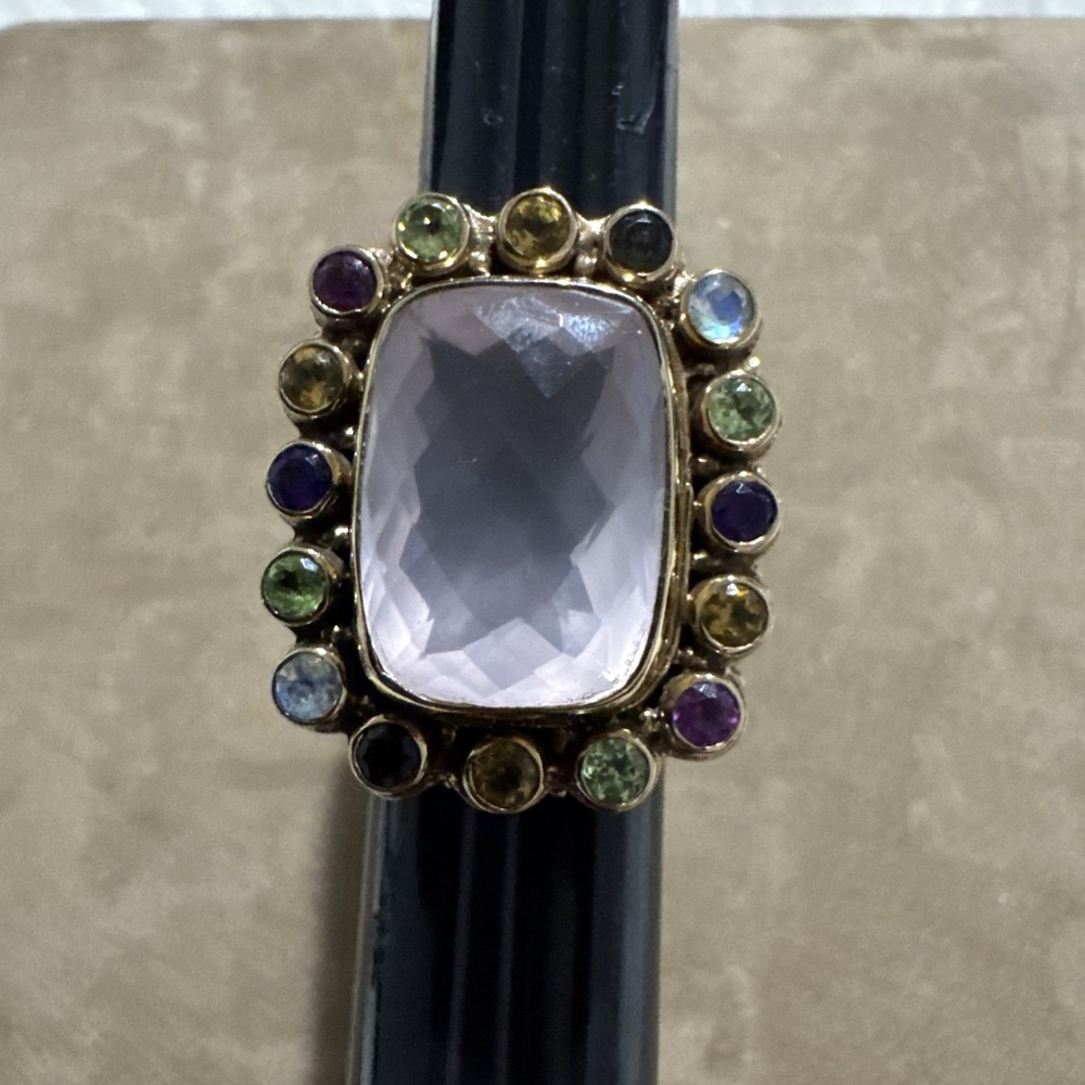 Nicky Butler Raj Collection Rare Cocktail Statement Ring Semi Precious Stones In